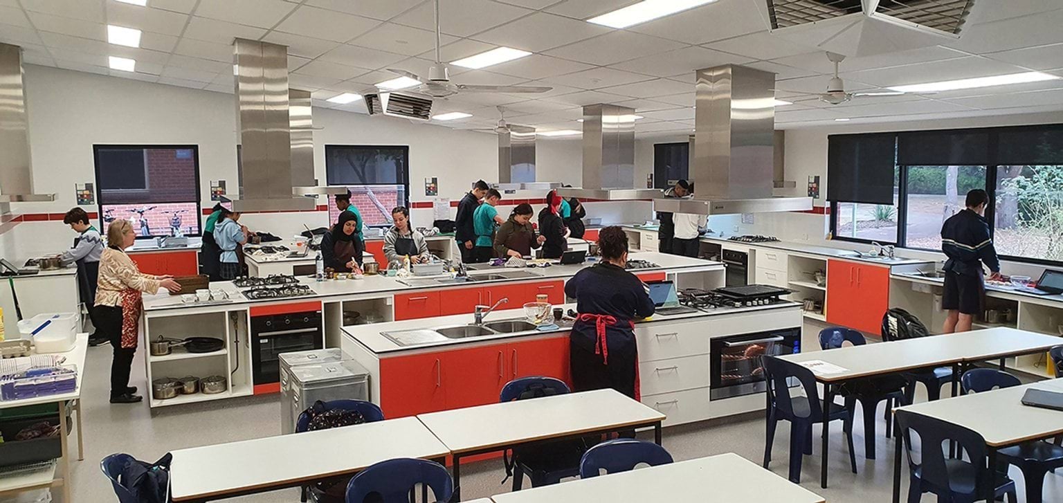 Completed food technology interior