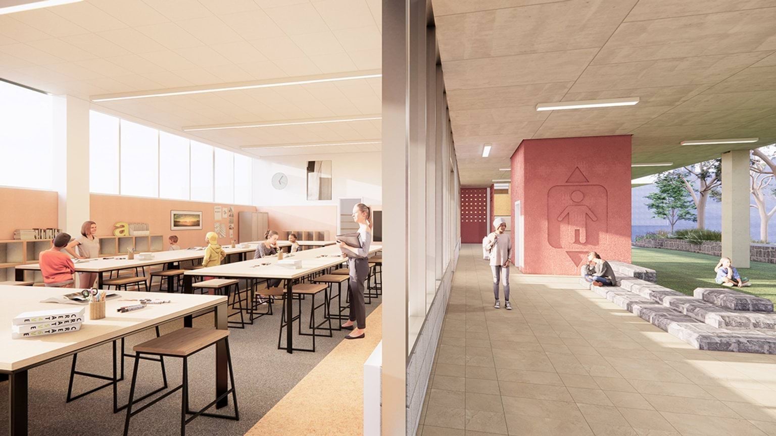 Carlton Gardens Primary School - illustrated render