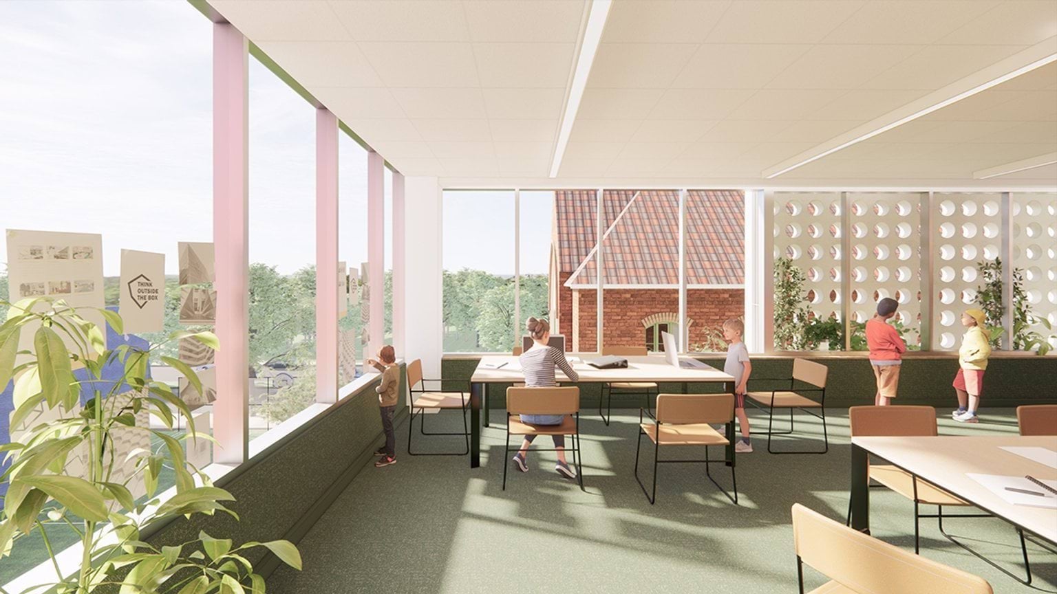 Carlton Gardens Primary School - illustrated render