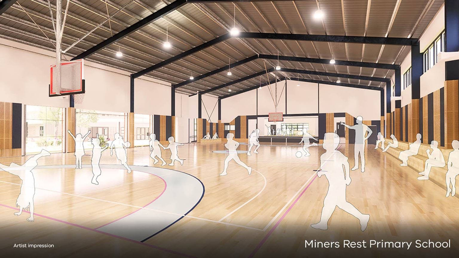 Miners Rest Primary School - illustrated render