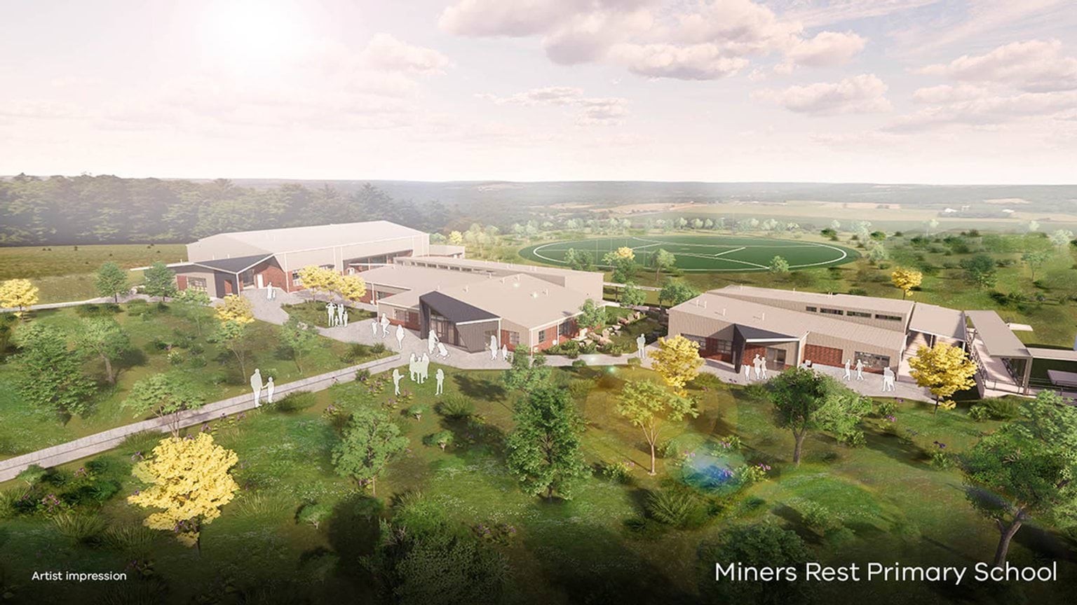 Miners Rest Primary School - illustrated render
