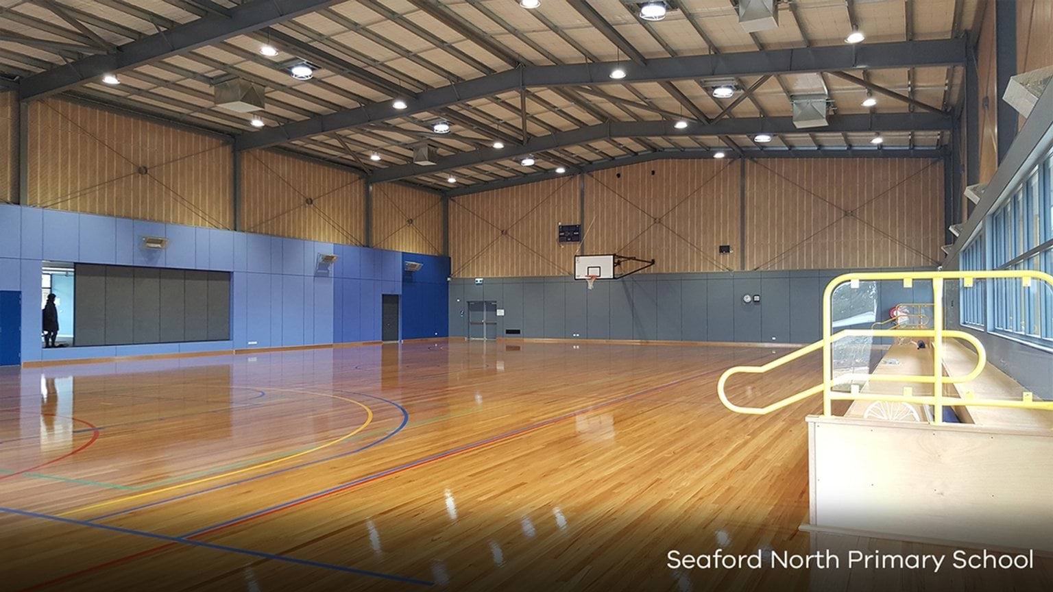 Completed competition-grade gymnasium