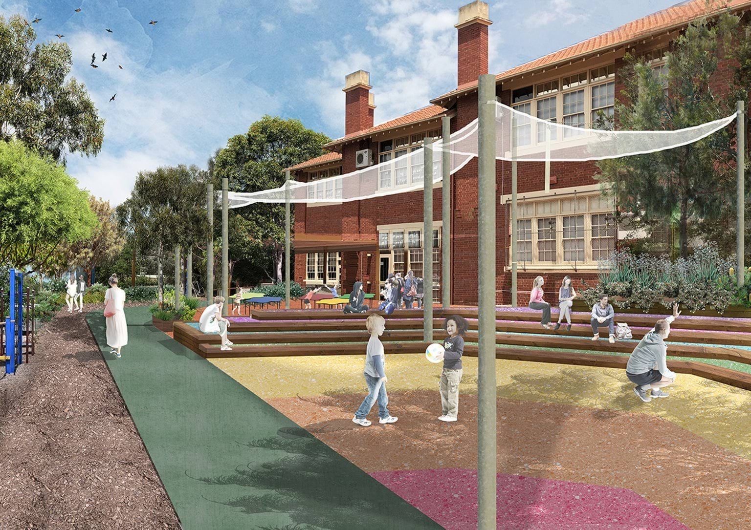 Flemington Primary School - school upgrade - illustrated render