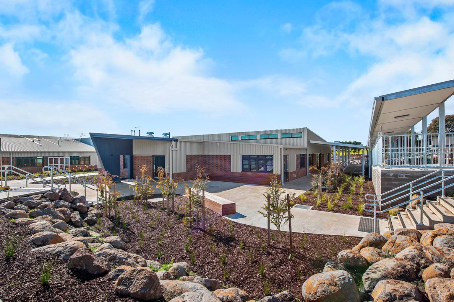Miners Rest Primary School - completed upgrade, exterior of school