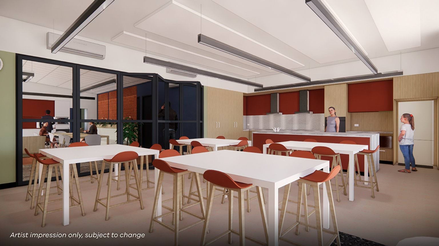 Lalor Primary School - upgrade and modernisation, illustrated render of interior