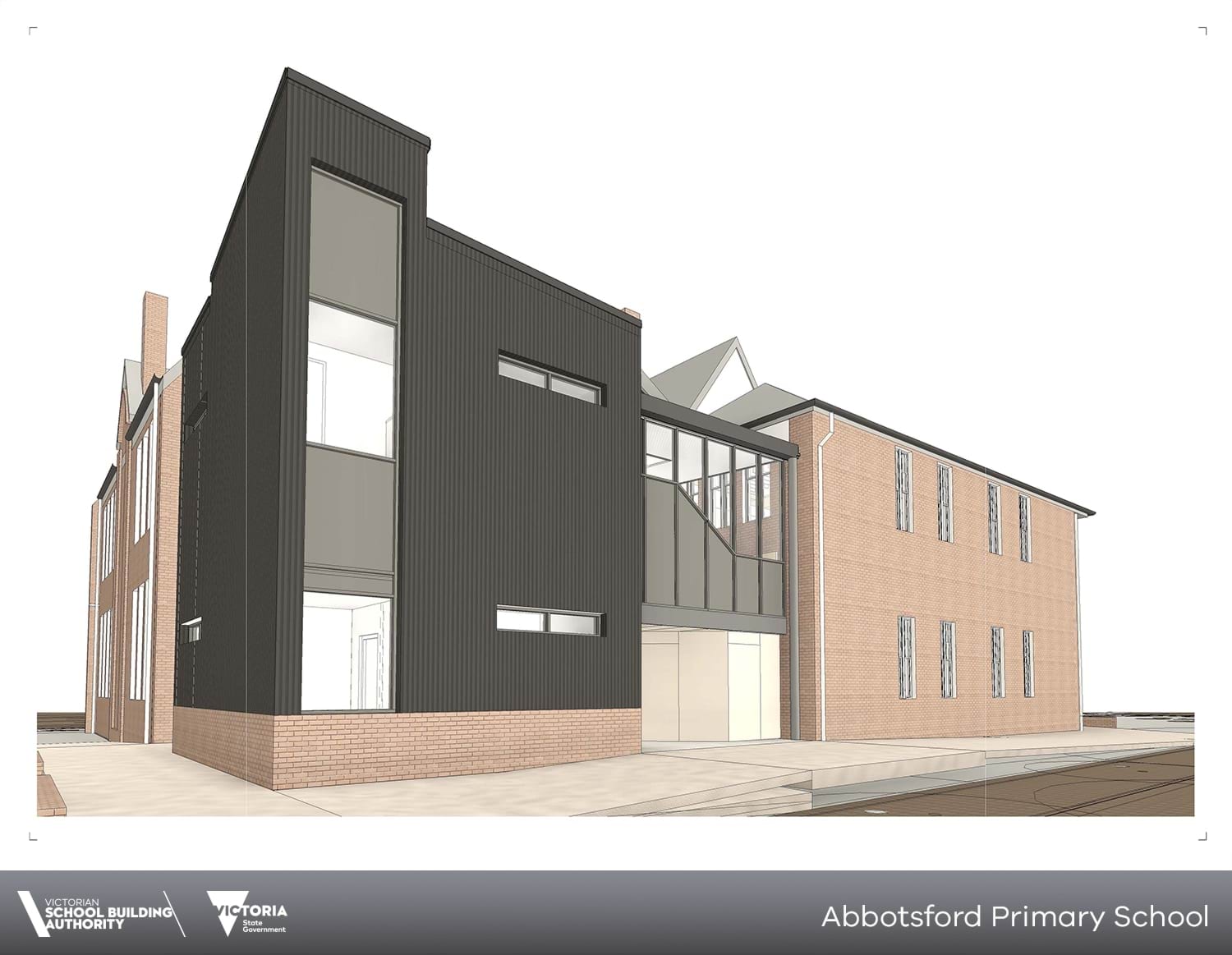 Artist impression of Abbotsford Primary School building exterior