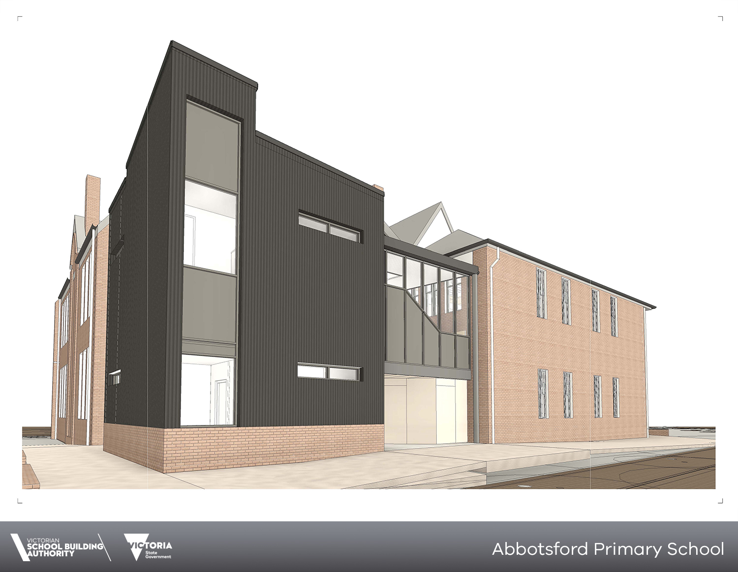 Artist impression of Abbotsford Primary School building exterior
