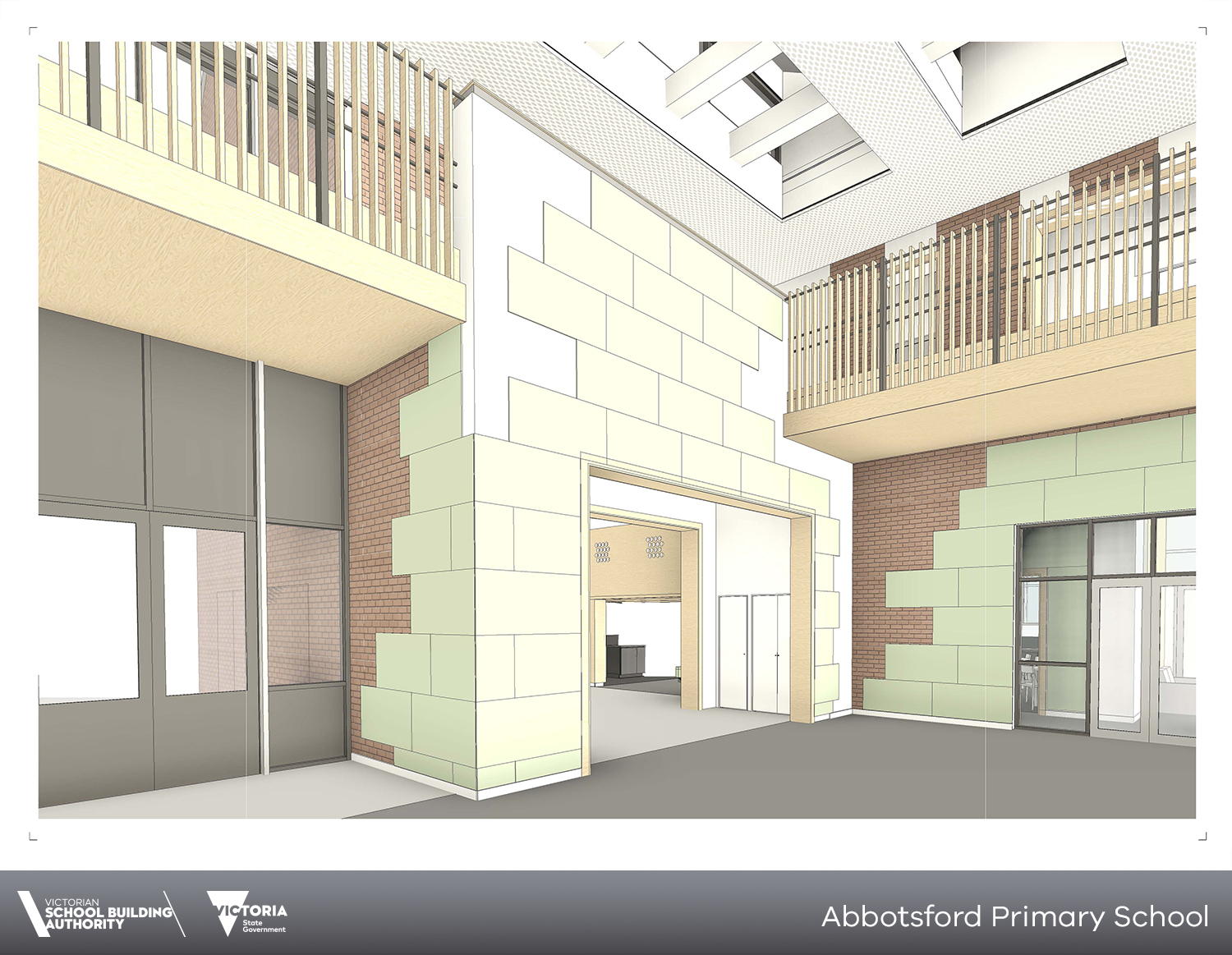 Artist impression of Abbotsford Primary School building interior