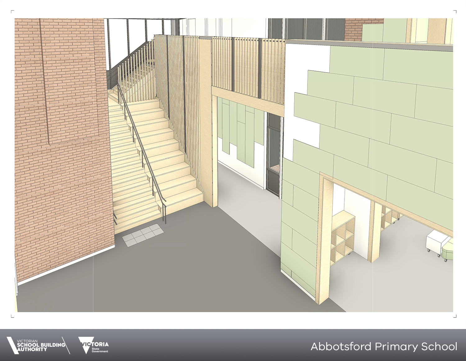Artist impression of Abbotsford Primary School building interior