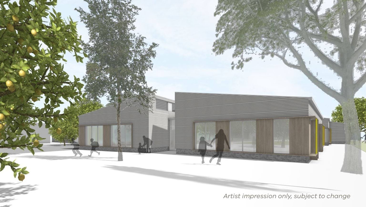 Burwood East Primary School - upgrade and modernisation, illustrated render of new building