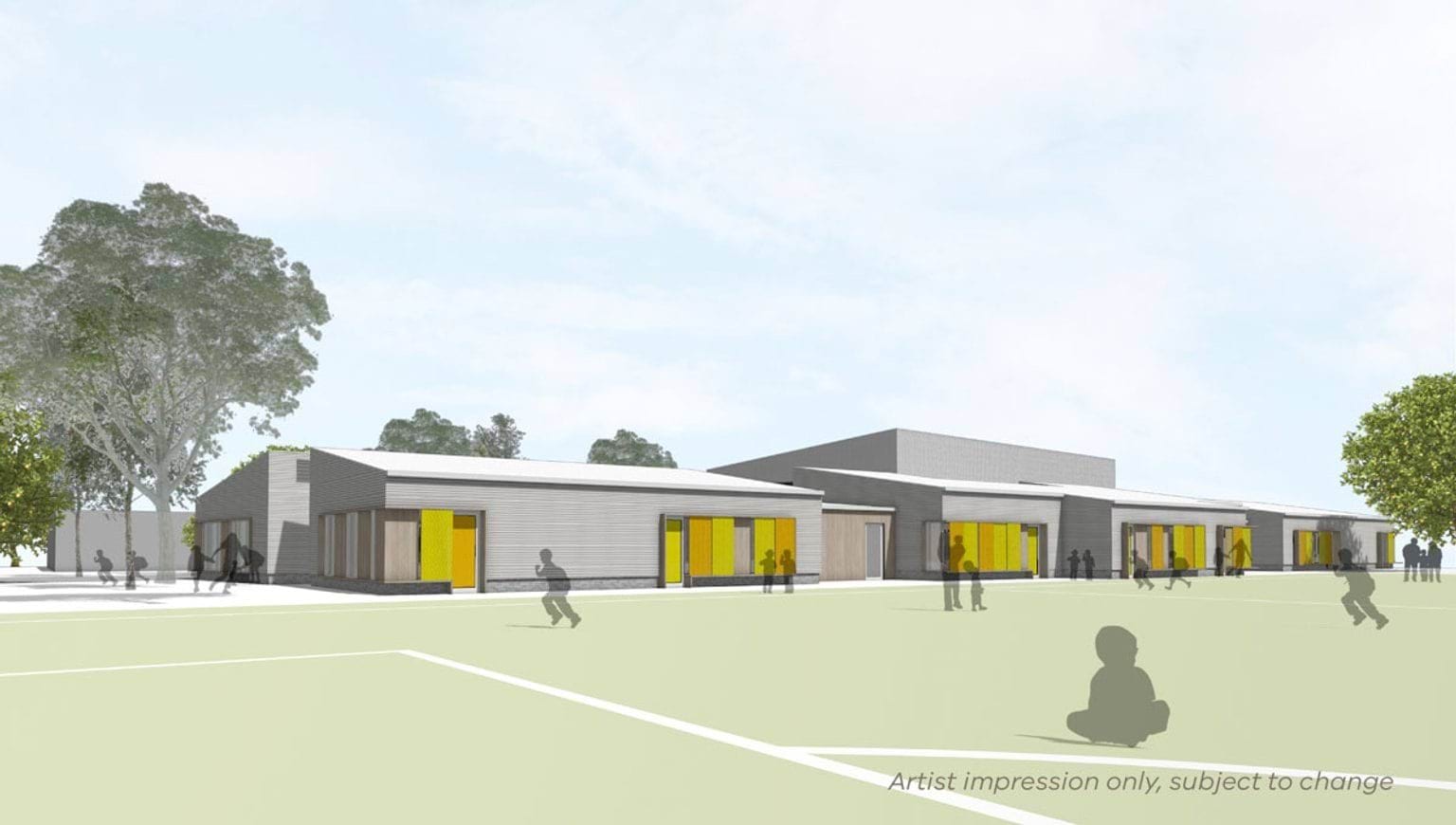 Burwood East Primary School - upgrade and modernisation, illustrated render of new oval 