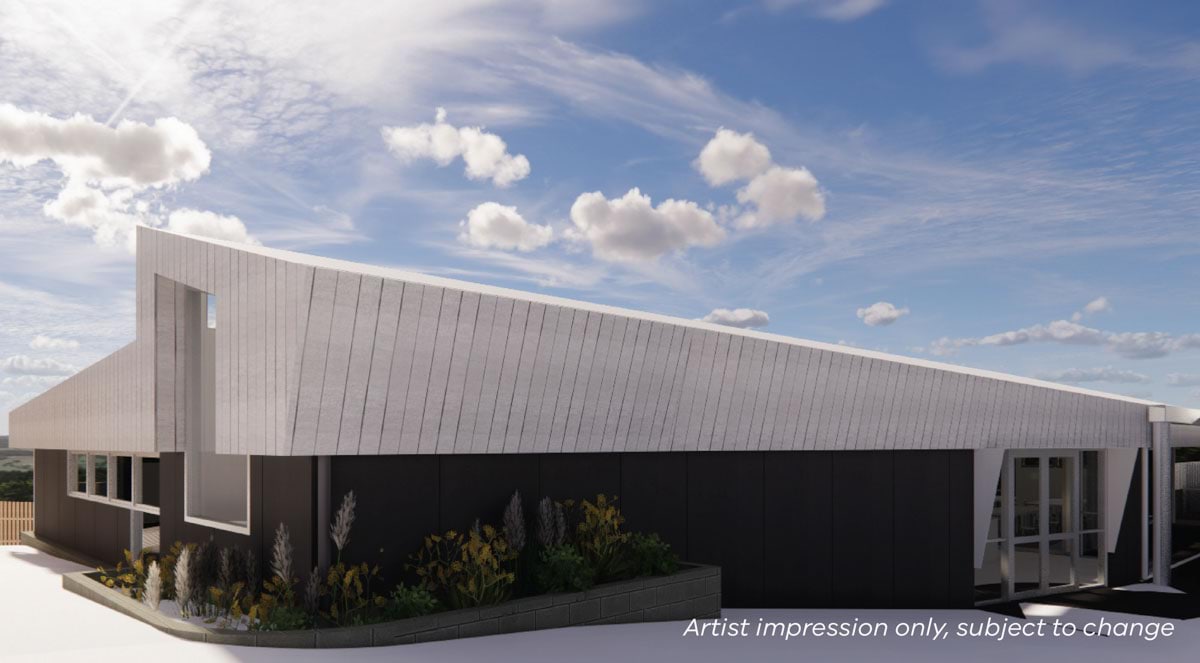 Merrivale Primary School - upgrade and modernisation, illustrated render eastern hub 