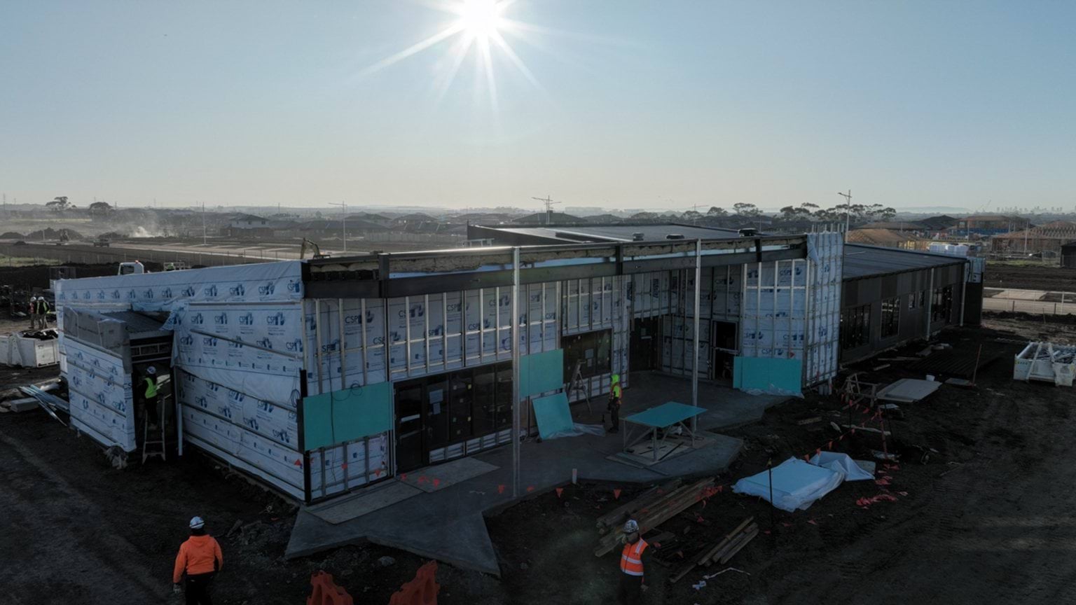 Photograph of construction in progress