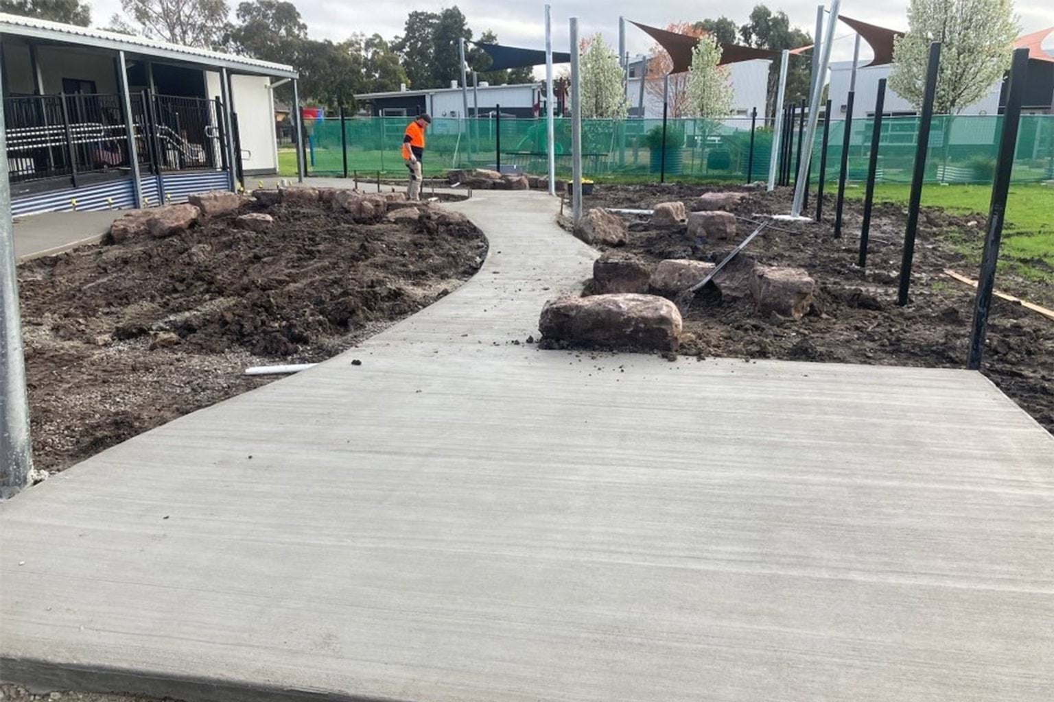 Glenroy Central Kindergarten - upgrade, photograph of exterior outdoor path and landscaping
