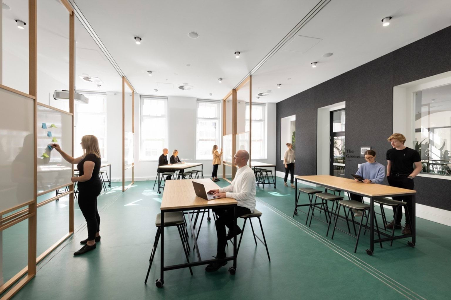 Photo of whiteboards and tables