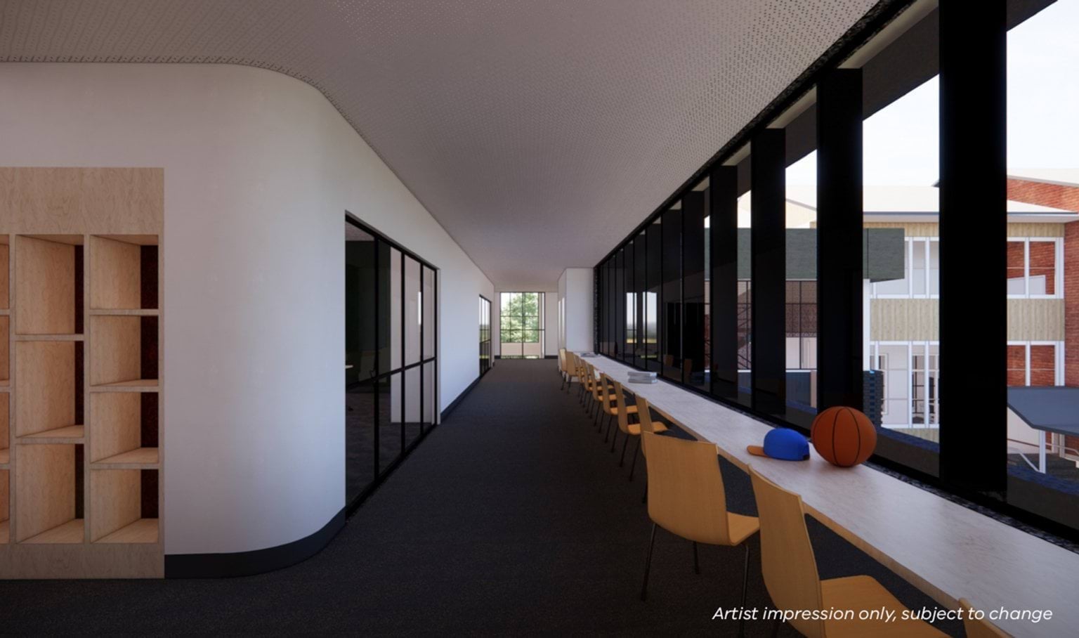 Ascot Vale West Primary School - upgrade, illustrated render learning space interior