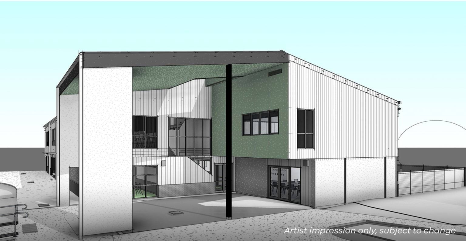 Mount Ridley P-12 College - upgrade and modernisation, Illustrated render - East elevation
