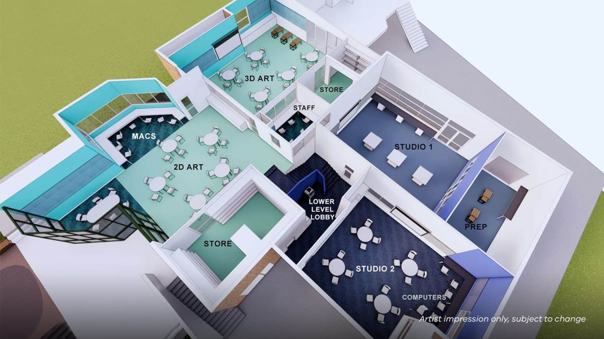 Warrandyte High School - upgrade and modernisation, Illustrated render