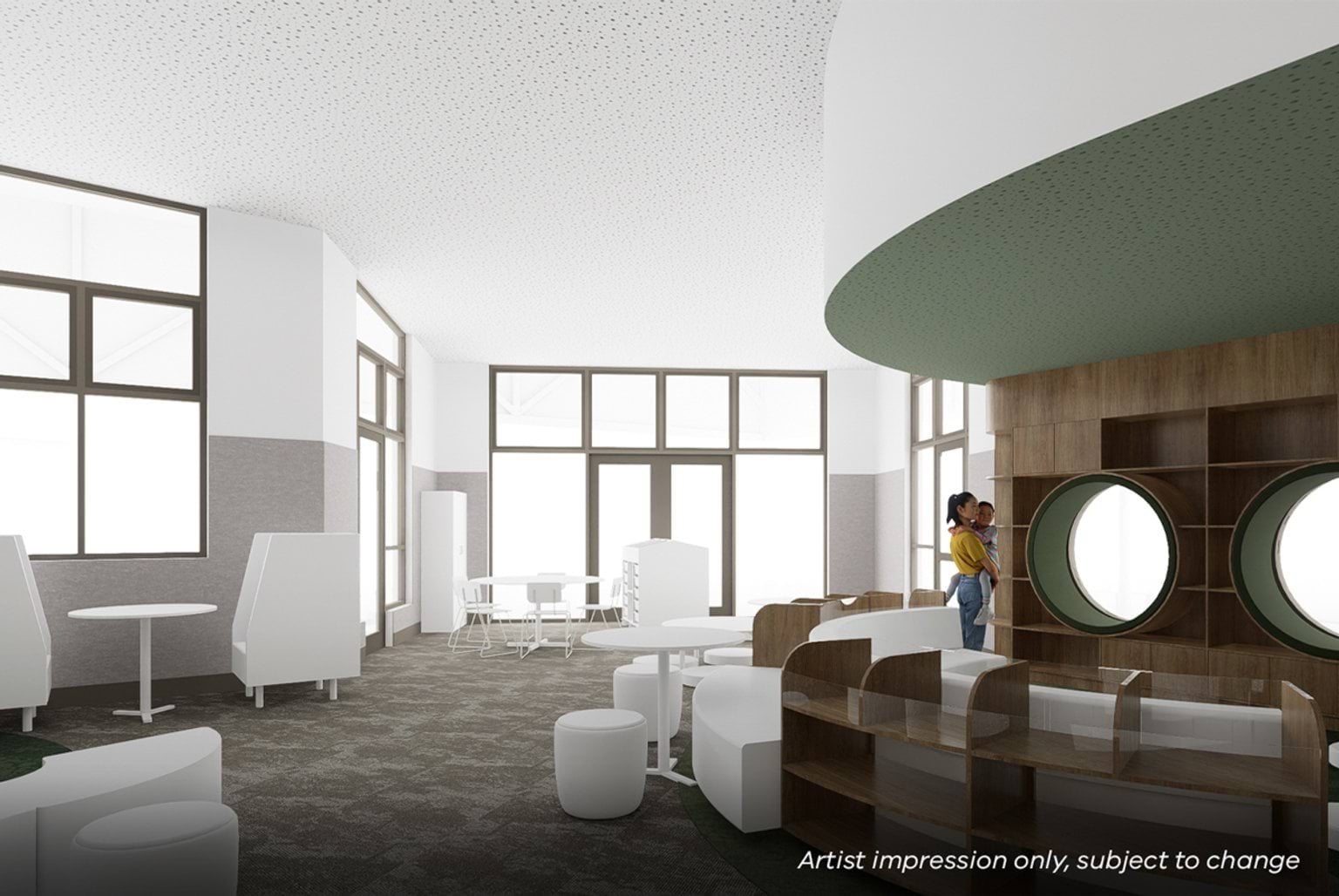 East Gippsland Specialist School - illustrated render, Upgrade and modernisation - artist impression of the library
