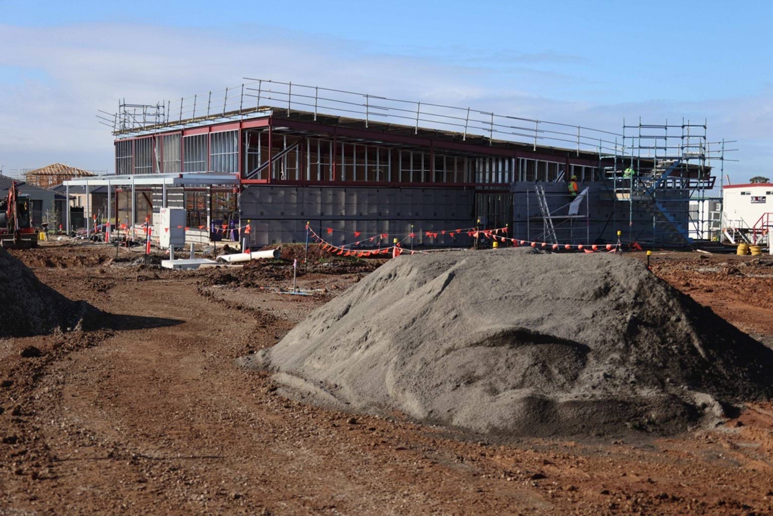 Warreen Primary School Kindergarten - kindergarten on a school site, Site progress - July 2023