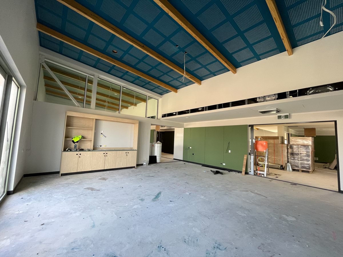 Binap Primary School - new school, Site progress - September 2023, learning neighbourhood (classrooms)