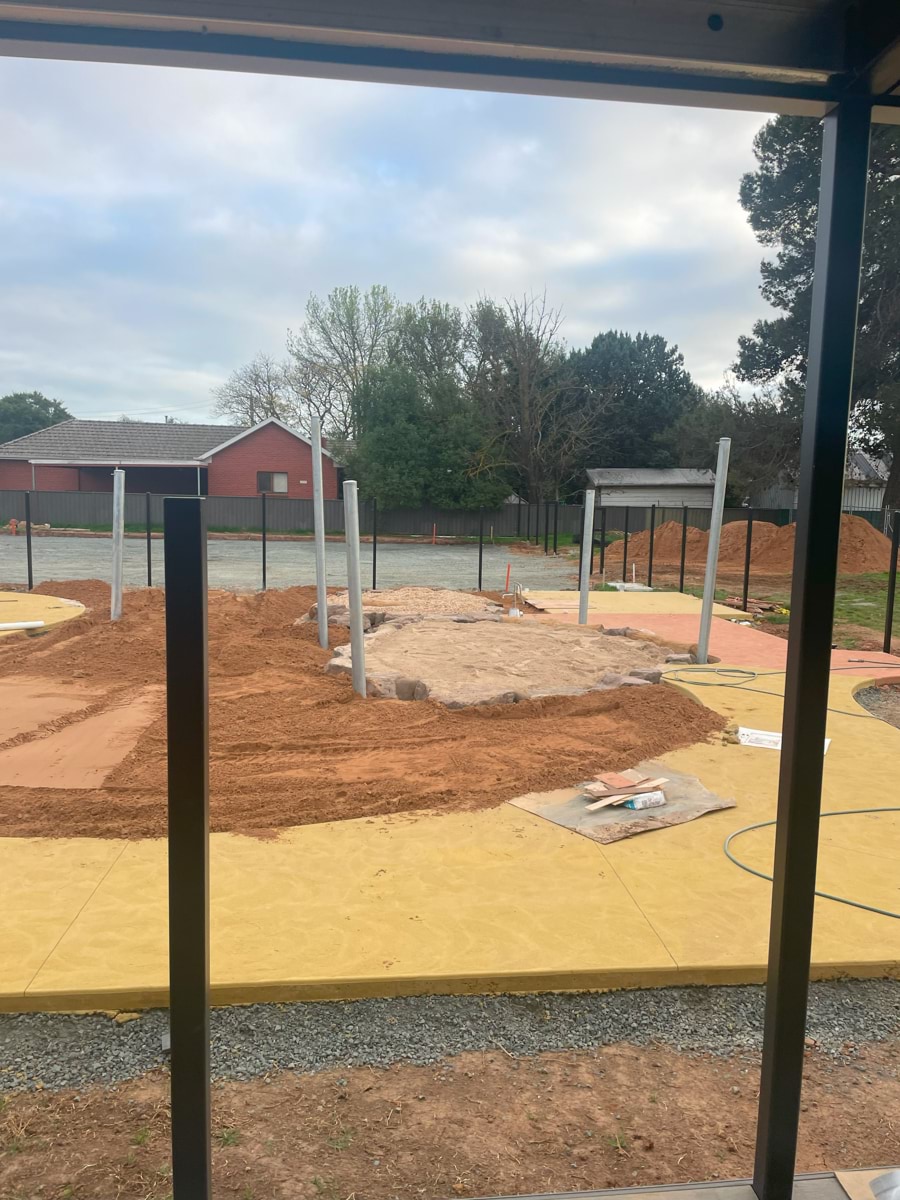 Kyabram P-12 College Kindergarten (interim name) - kindergarten on a school site, Site progress - September 2023