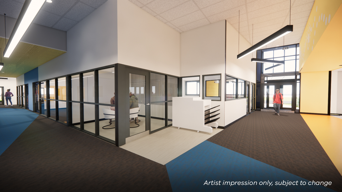 Mount Rowan Secondary College - upgrade and modernisation, Illustrated render - new classrooms