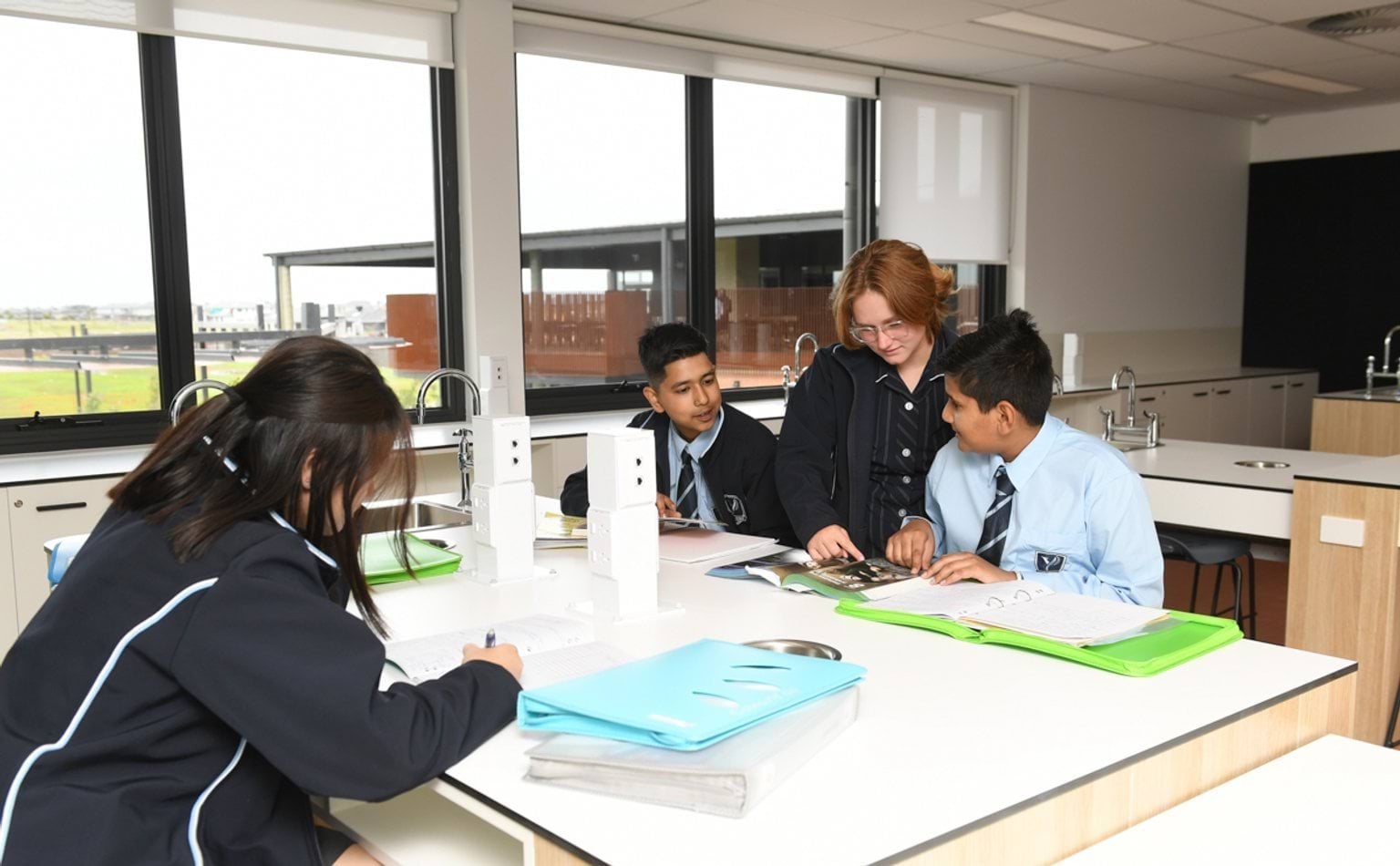 Yarrabing Secondary College – official opening, students in their learning space