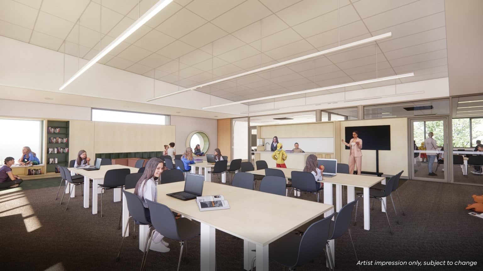 Aintree Primary School, New School – Expansion, illustrated render