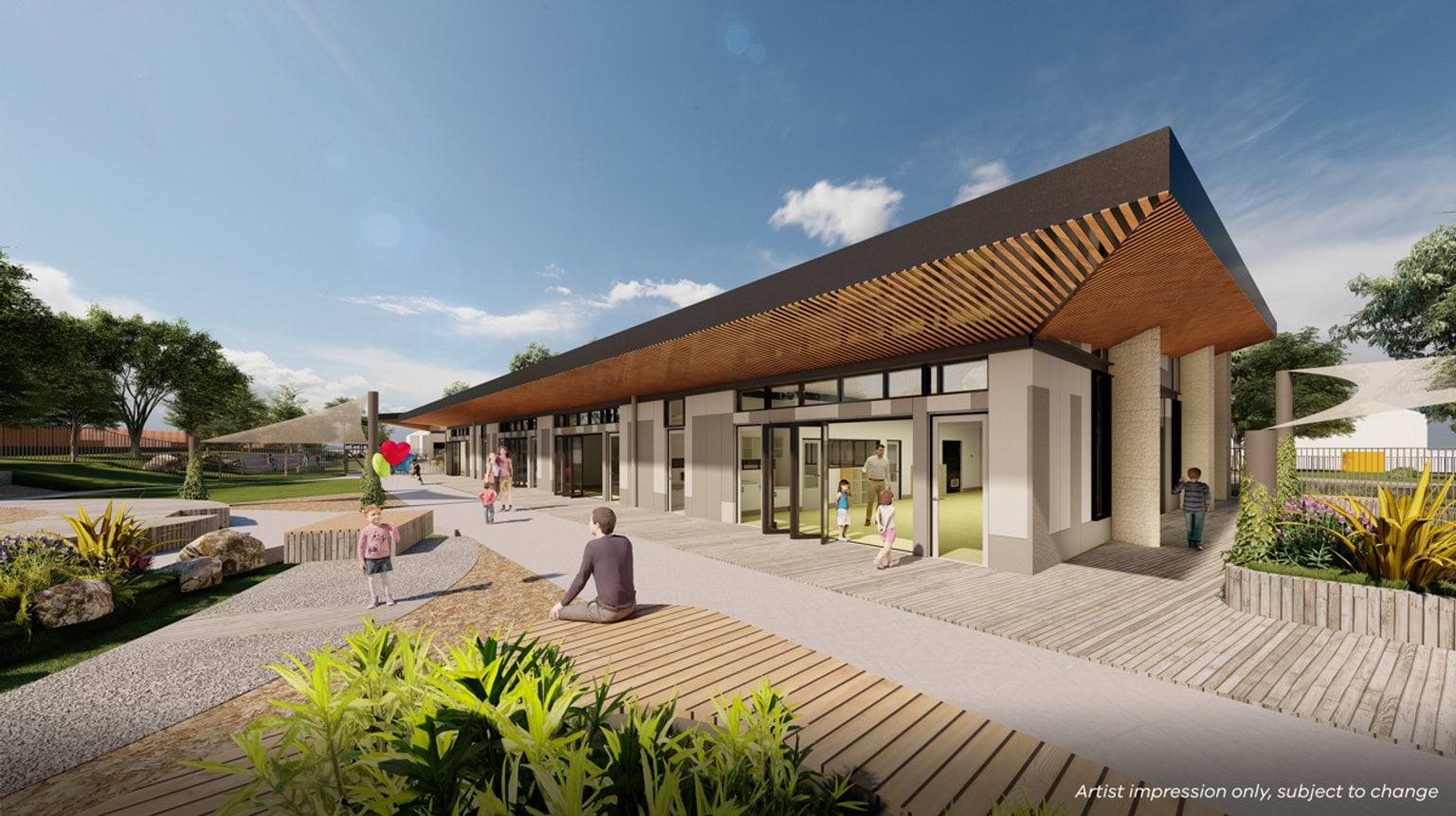 Keysborough South Community Hub, illustrated render