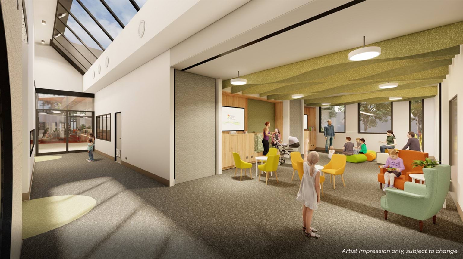 Keysborough South Community Hub, illustrated render