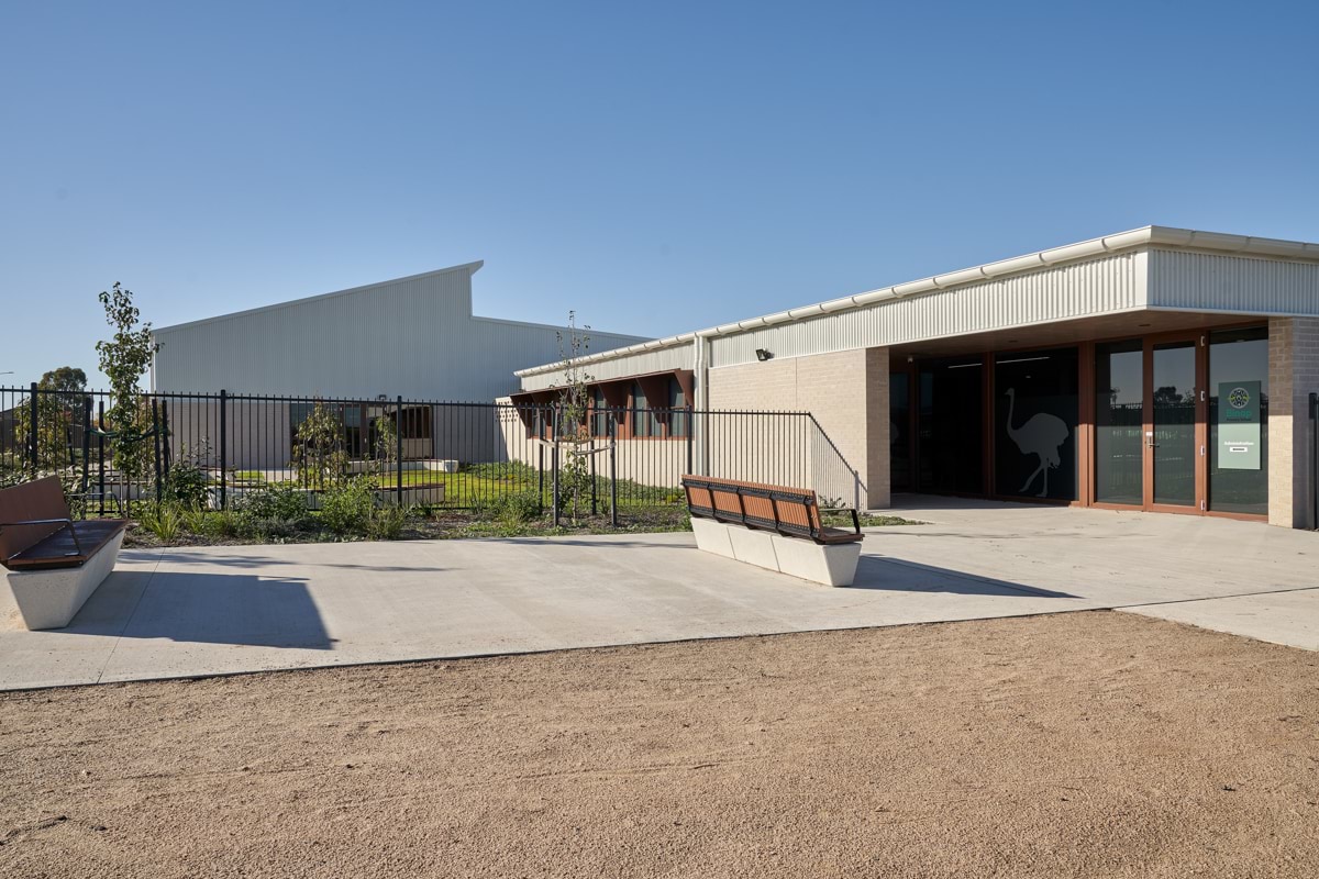Binap Primary School – new school, completed school – front entrance