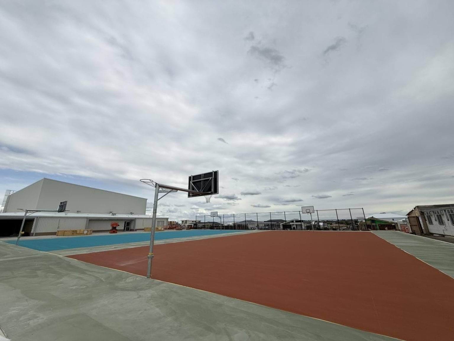The outside basketball court at Gamadji Primary School