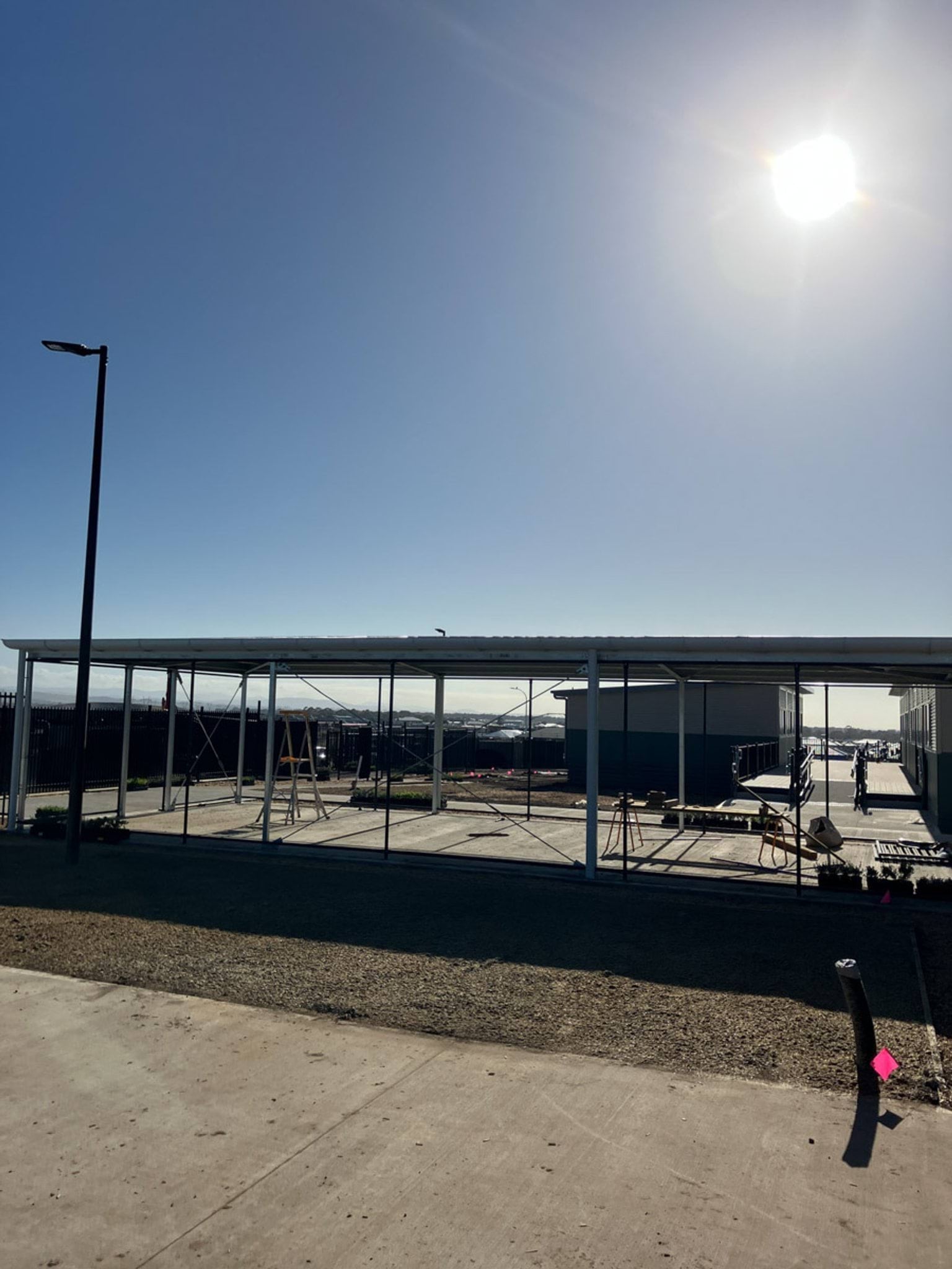 Photo of new school building under construction outdoors