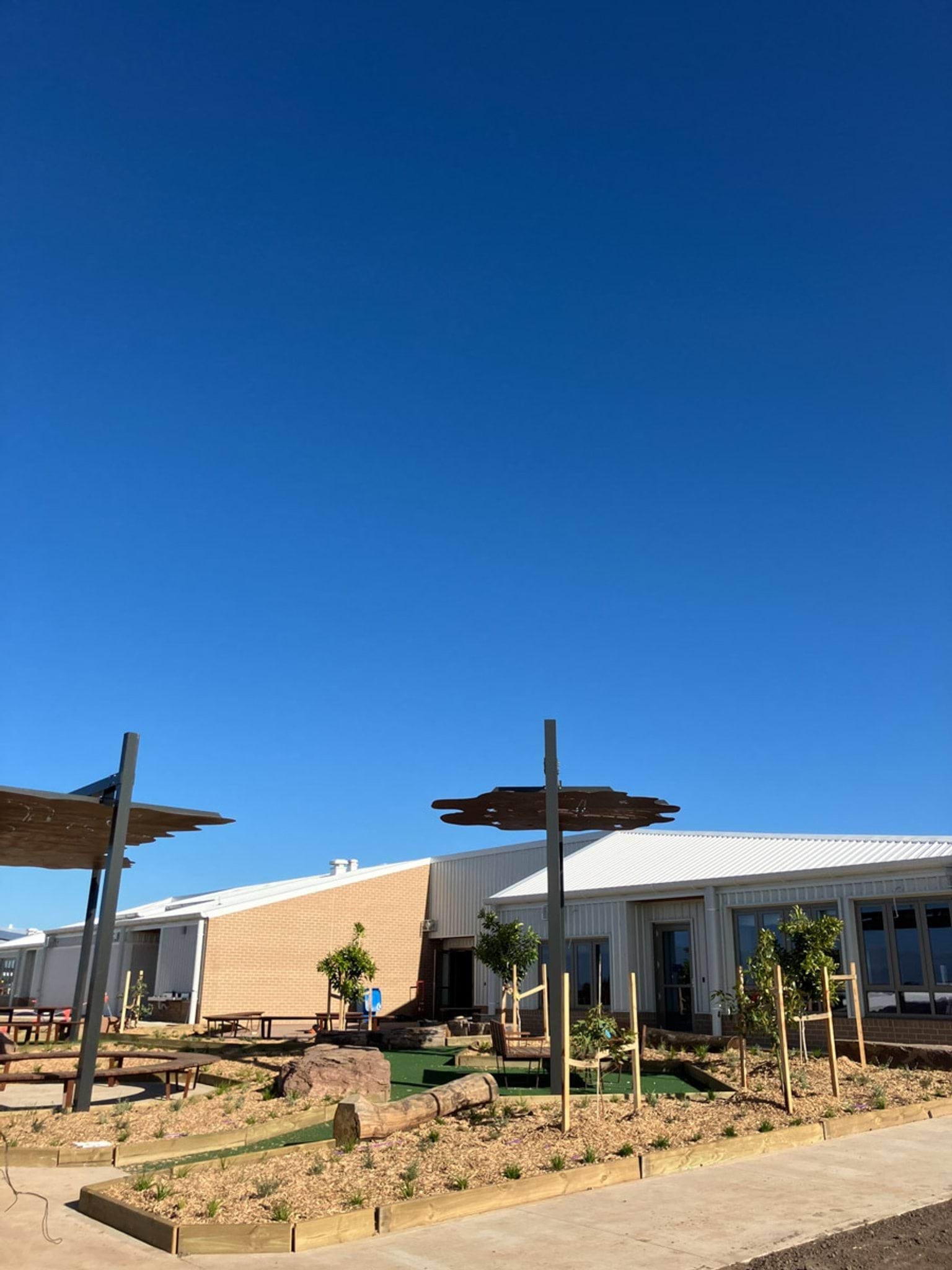 Undercover play area under construction