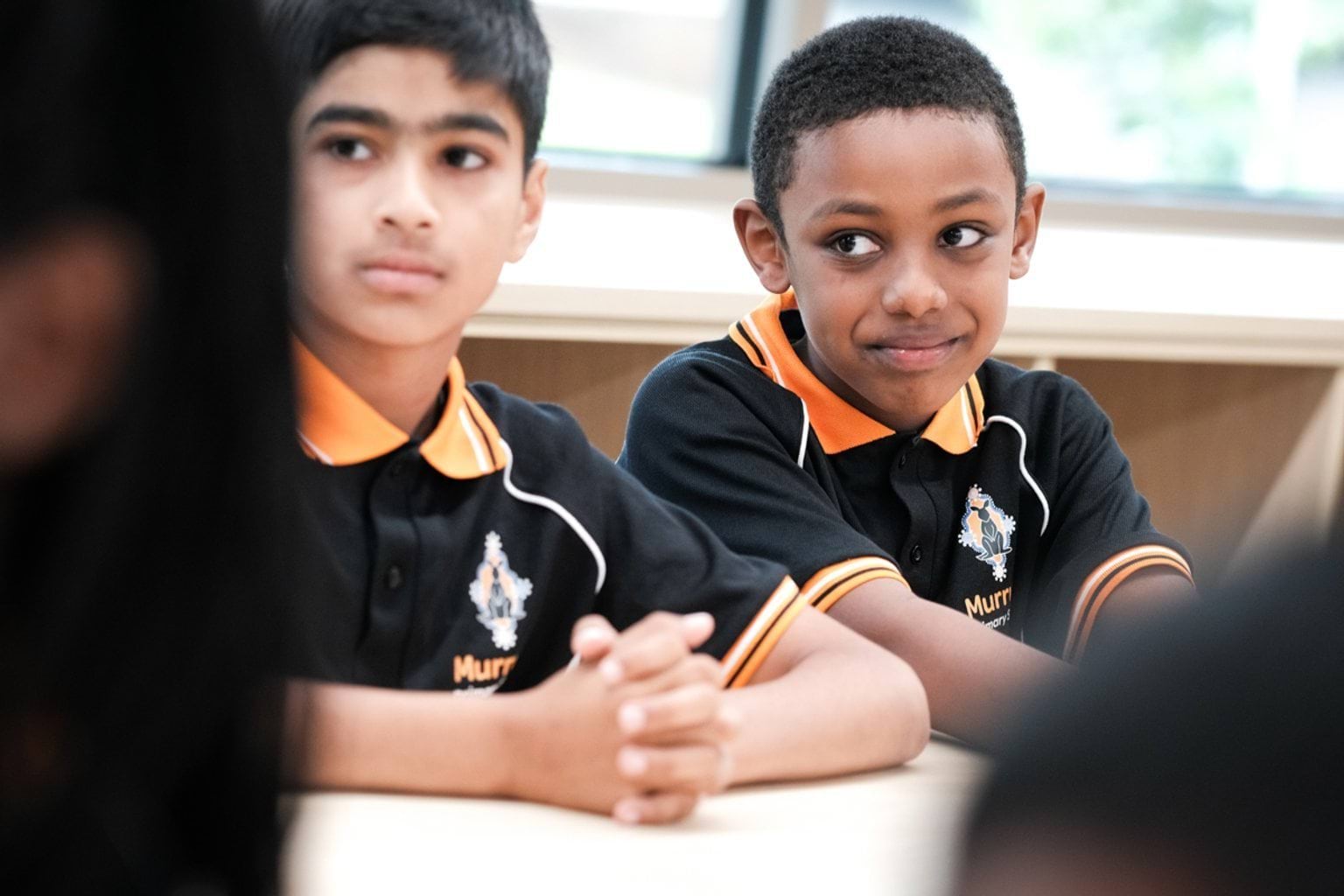 Sitting in the classroom