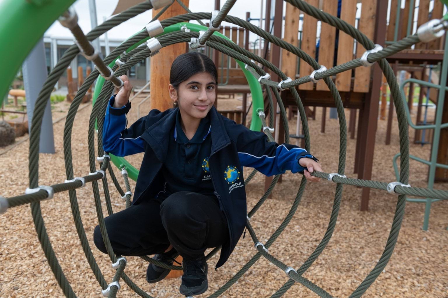 Trying out the new playground