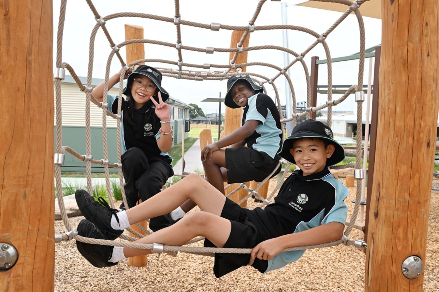 Having fun in the playground