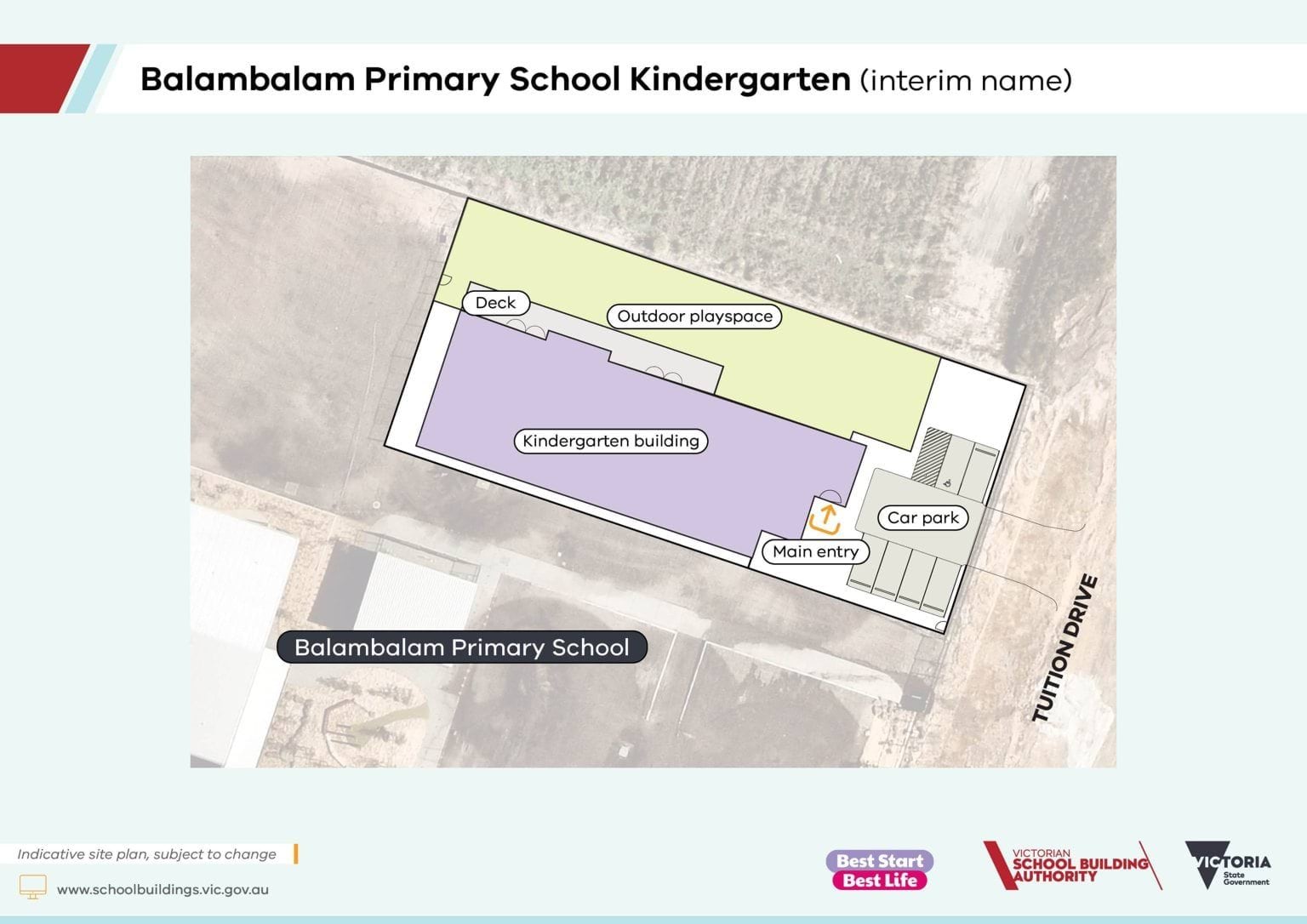 Balambalam Primary School Kindergarten (interim name) – indicative site plan