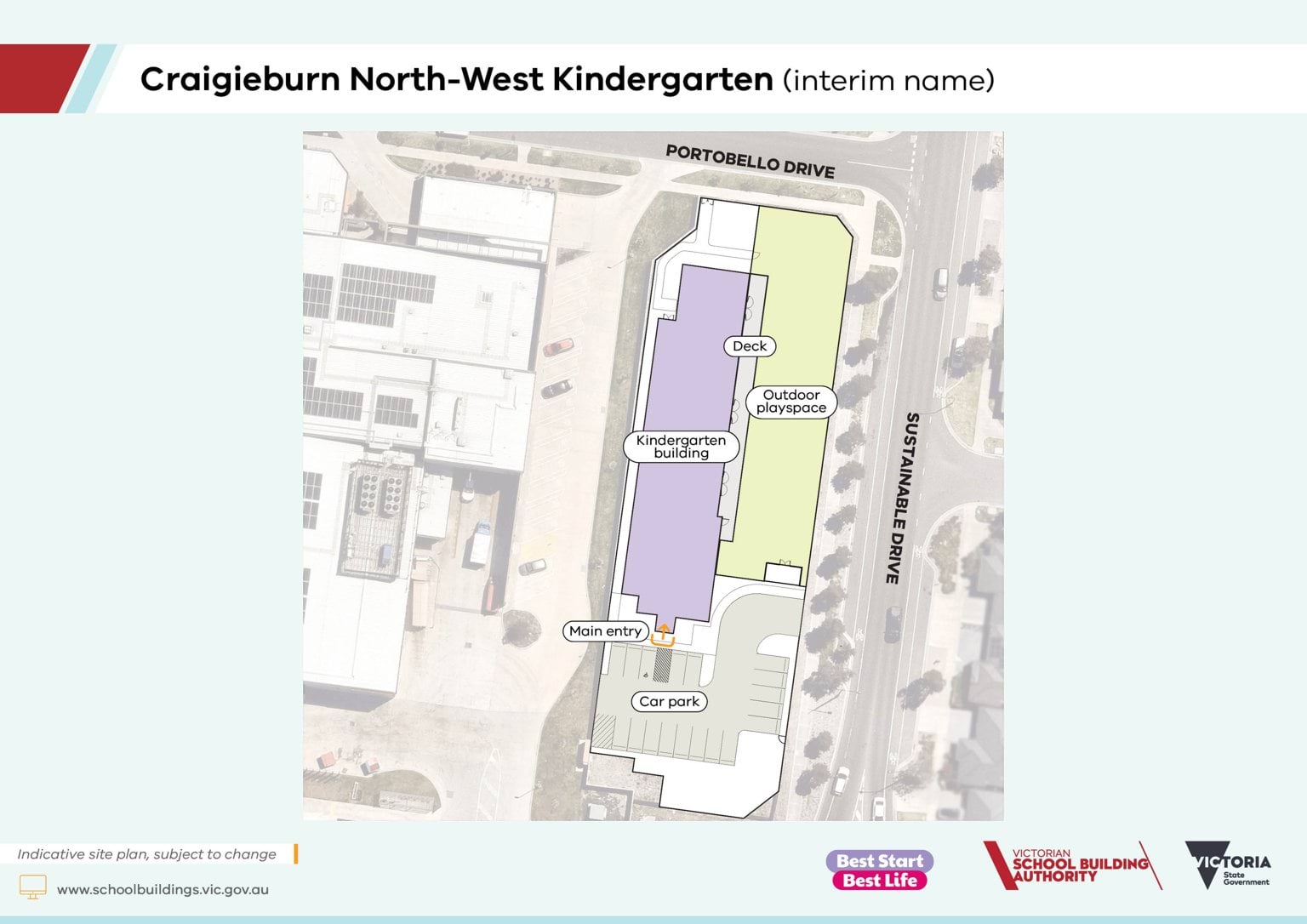 Craigieburn North-West Kindergarten (interim name) – indicative site plan