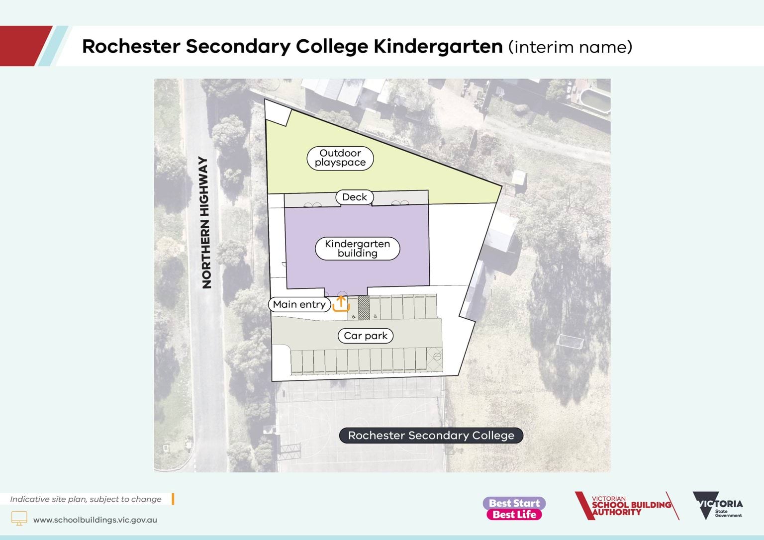 Rochester Secondary College Kindergarten (interim name) – indicative site plan