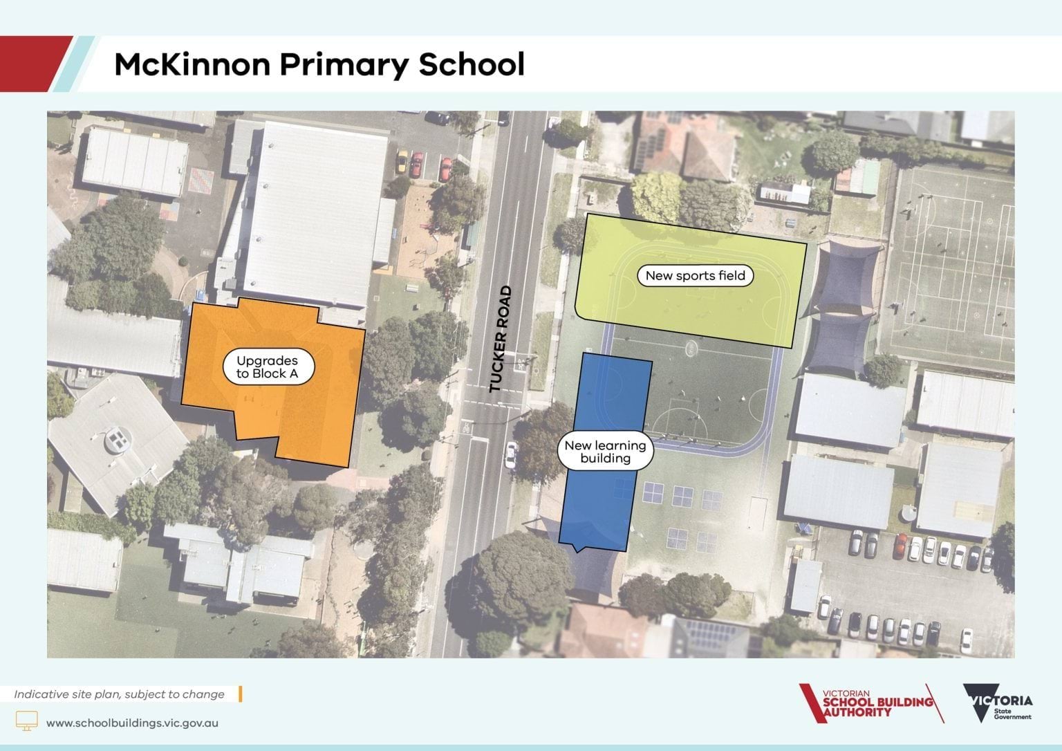 McKinnon Primary School – Upgrade and Modernisation – indicative site plan