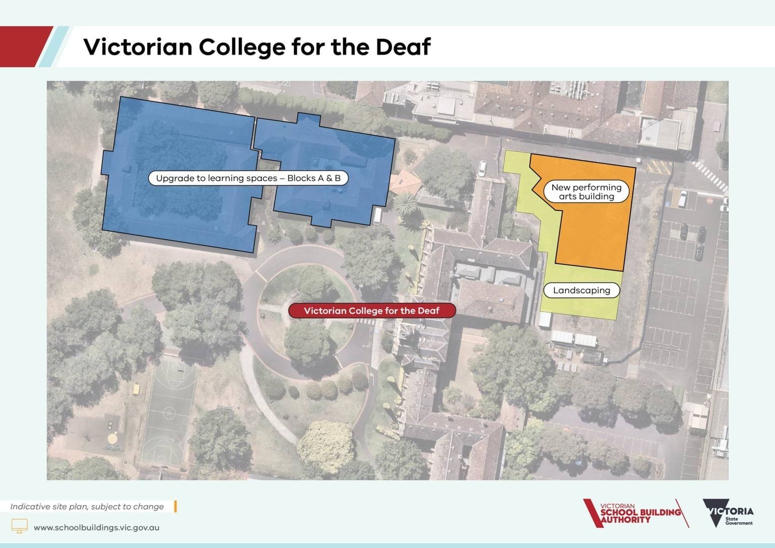 Victorian College for the Deaf – Upgrade and Modernisation – indicative site plan