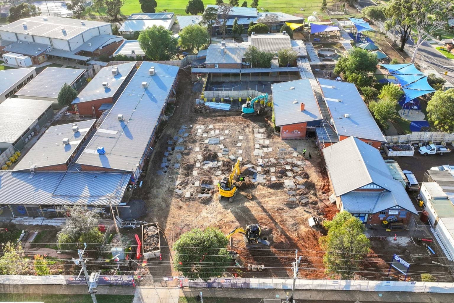 Photo of school under construction