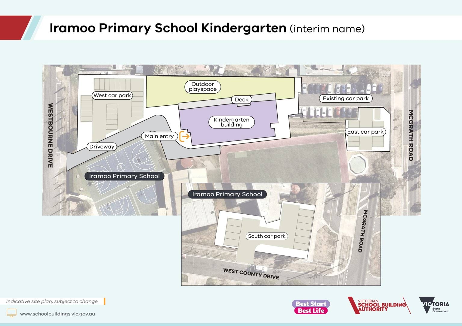 Iramoo Primary School Kindergarten (interim name) – indicative site plan